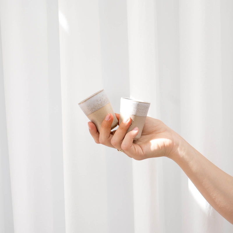 EDDA Aalina Komplett-Set Steingut handgefertigt Beige-Weiß — Ansicht 9