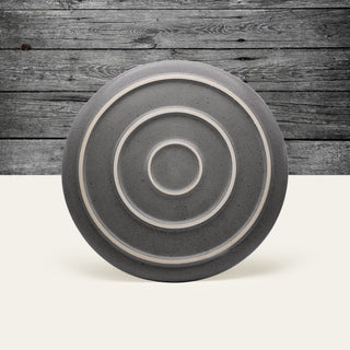 Stoneware plate Ddoria large – Granite Grey | Handmade | For stylish serving