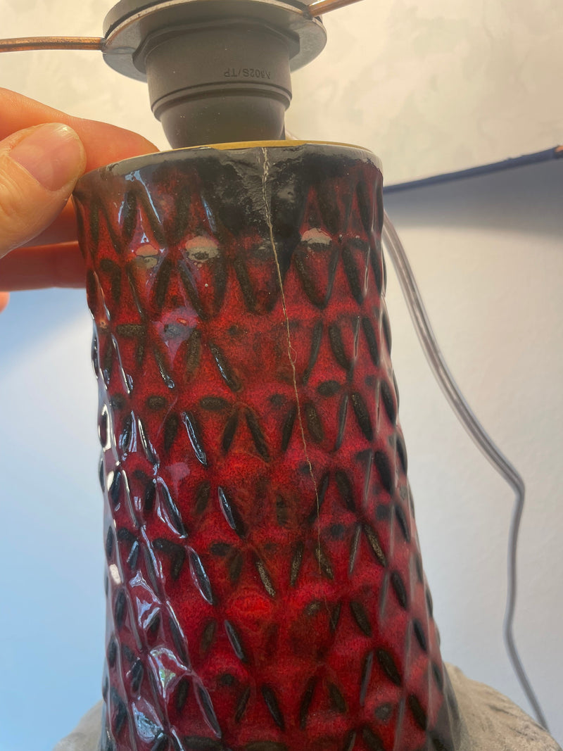 Große Bay-Keramik Lampe Brutalismus Fat Lava Mid Century 41 cm — Ansicht 12