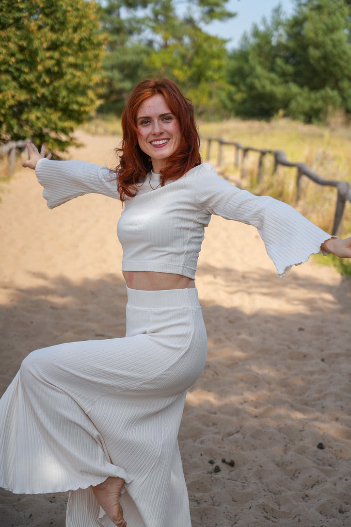 Lya Crop Pullover Creamy White – Organic Cotton, B-Stock — Ansicht 6