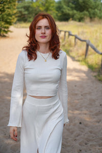 Lya Crop Pullover Creamy White – Organic Cotton, B-Stock — Ansicht 7