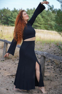 Lya Crop Jumper black – Organic Cotton | Handmade Rheinstetten — Ansicht 5