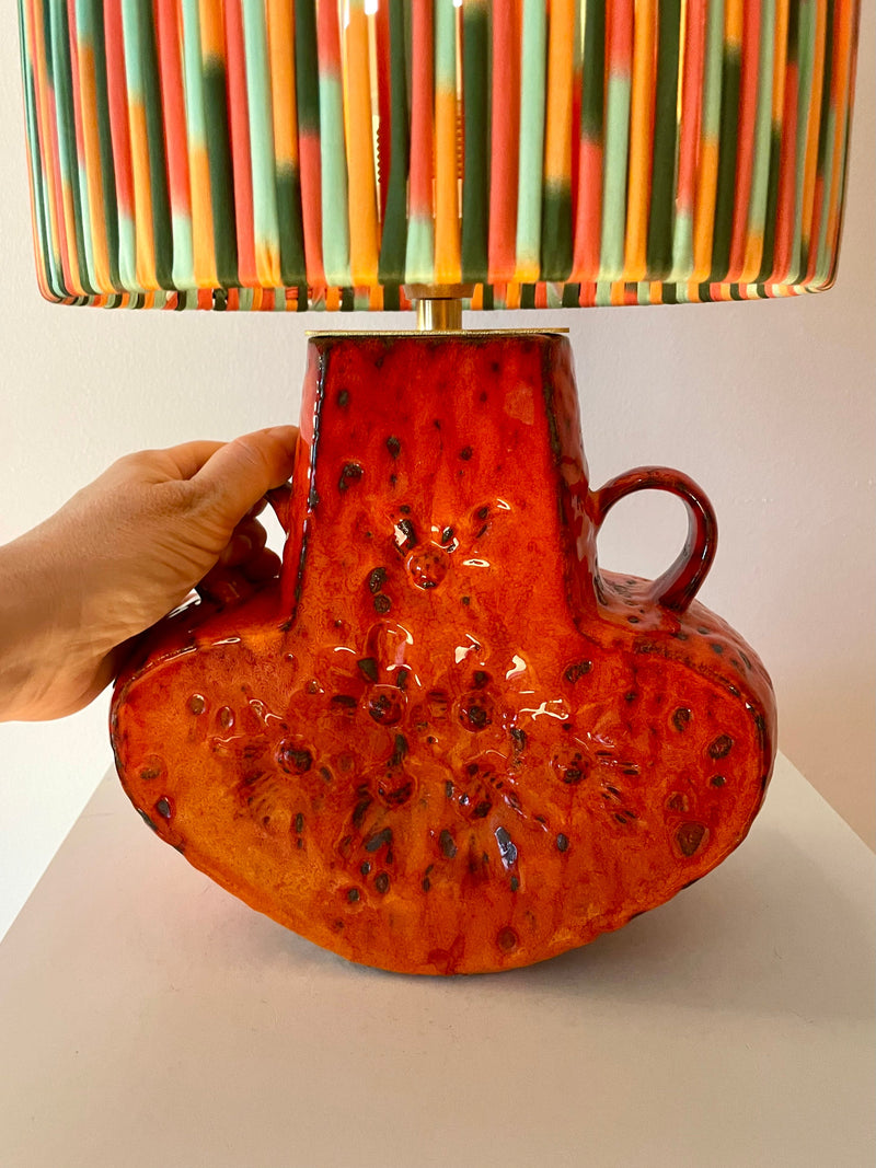70er Jahre Pop Art Tischlampe - Upcycling West German Pottery — Ansicht 11