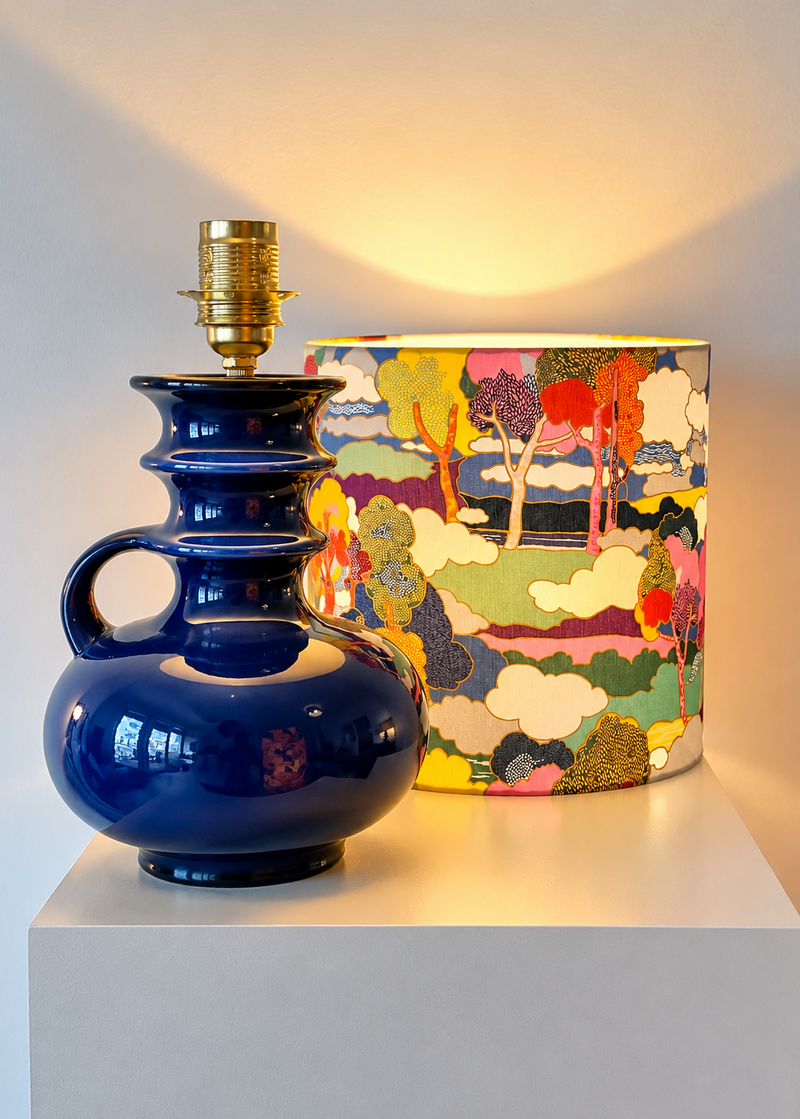 Tischlampe aus Mid Century Vase von Cari Zalloni für Steuler - Liberty London Stoff — Ansicht 3