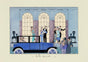 Au Revoir Vintage Poster – Japanisches Archivpapier, handgedruckt in Berlin
