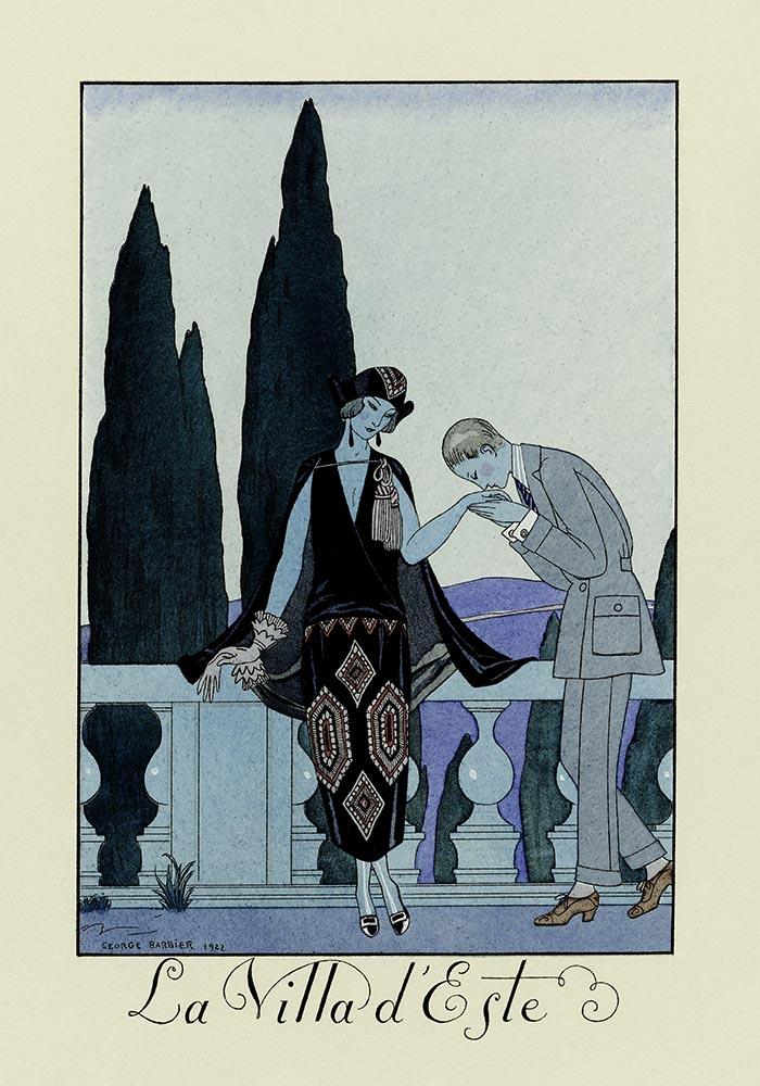 La Villa D'Este Vintage Poster – Handgedruckt Berlin, Archival-Papier — Patroa Studio