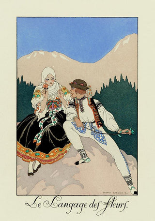 Le Langage des Fleurs Vintage Poster