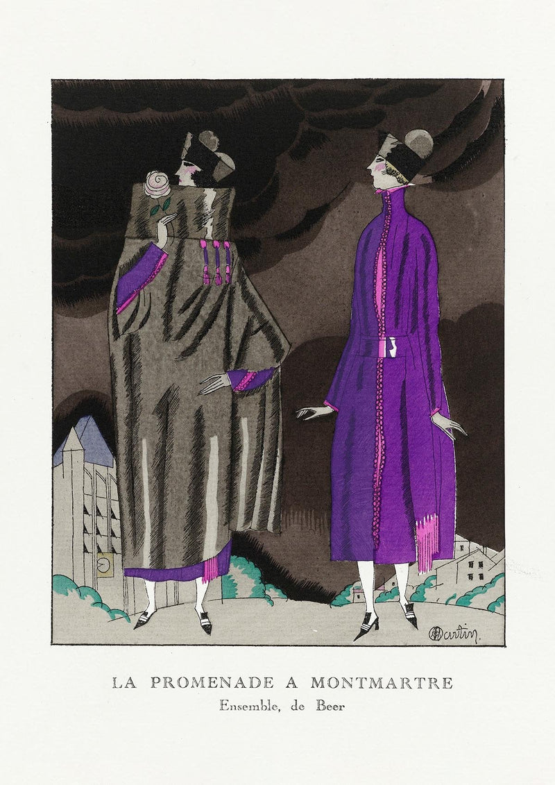 La Promenade à Montmartre Vintage Poster – Kunstdruck Berlin — Patroa Studio