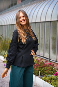 Nayala long black sweater – oversized | elegant | organic — Ansicht 6