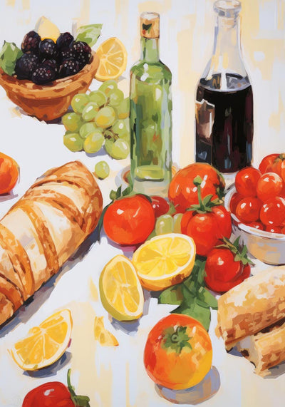 At the table Art Print – Illustration Poster by Patroa Studio