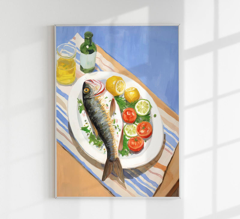 Grilled Fish Art Print – Kunstdruck aus Japan-Papier — Patroa Studio