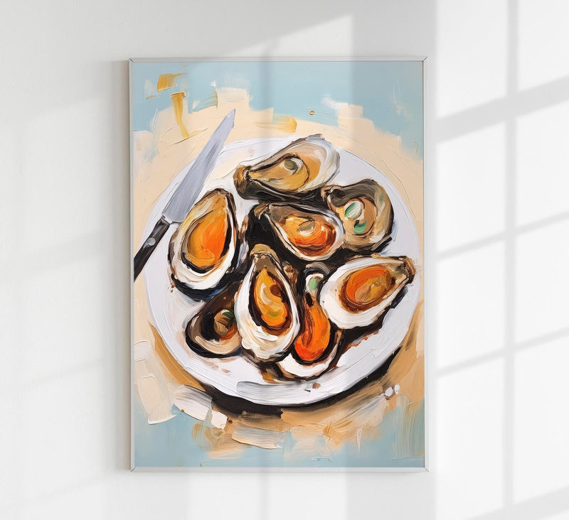 Mussels Art Print – Seafood Illustration Poster — Patroa Studio