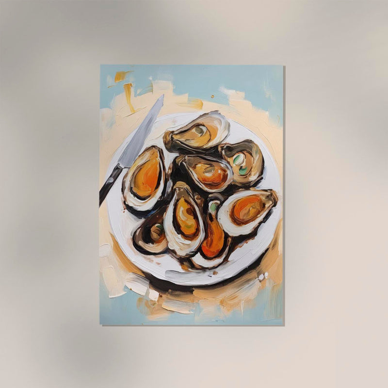 Mussels Art Print – Seafood Illustration Poster — Ansicht 3