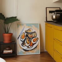 Mussels Art Print – Seafood Illustration Poster — Ansicht 2