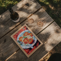 Burrata and Tomatoes Art Print – Poster von Patroa Studio — Ansicht 2