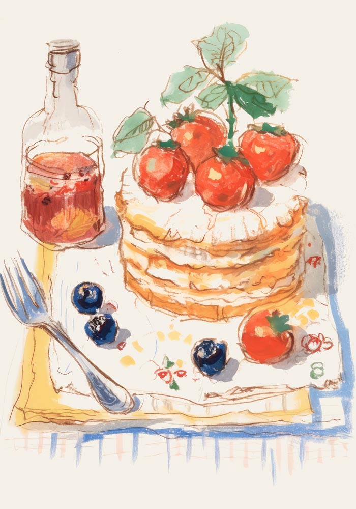 Pancakes and Berries Art Print – Poster by Patroa Studio — Ansicht 4