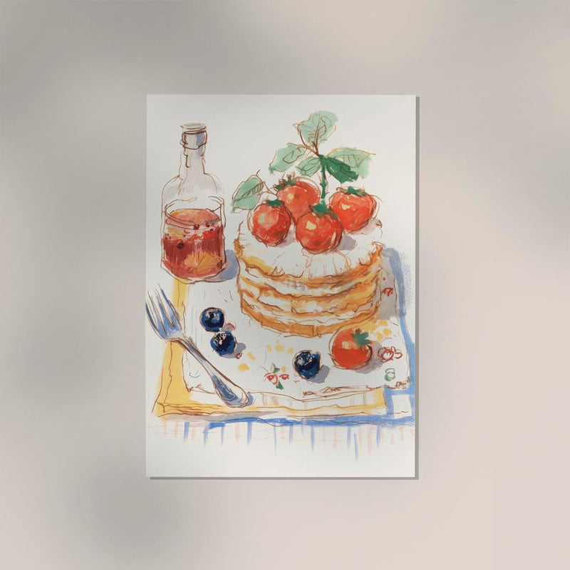 Pancakes and Berries Art Print – Poster by Patroa Studio — Ansicht 3