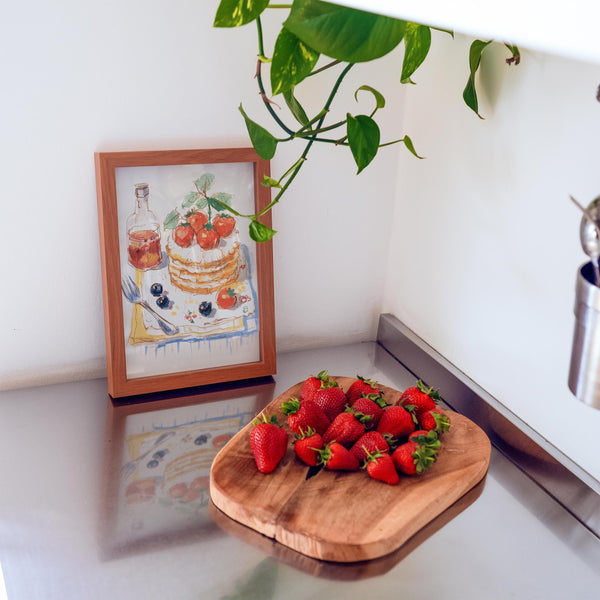 Pancakes and Berries Art Print – Poster by Patroa Studio