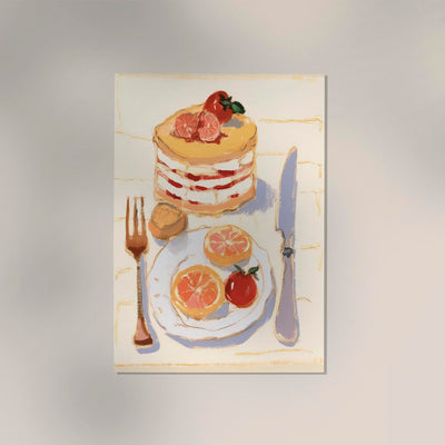 Layered Cake Art Print – Illustration Poster by Patroa Studio