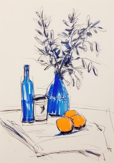 Orange and Blues Art Print – Fine Art Print Berlin
