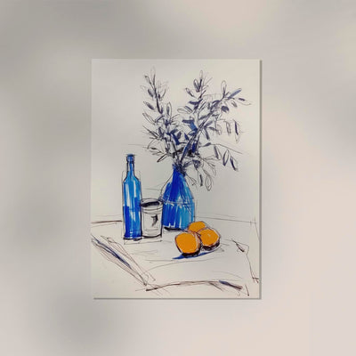 Orange and Blues Art Print – Fine Art Print Berlin