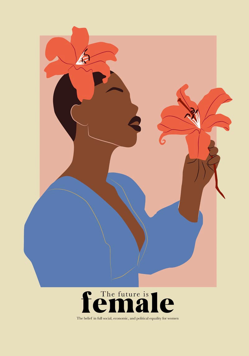 Sale: The future is female nr 2 – S Size Fine Art Print von Patroa Studio — Ansicht 2