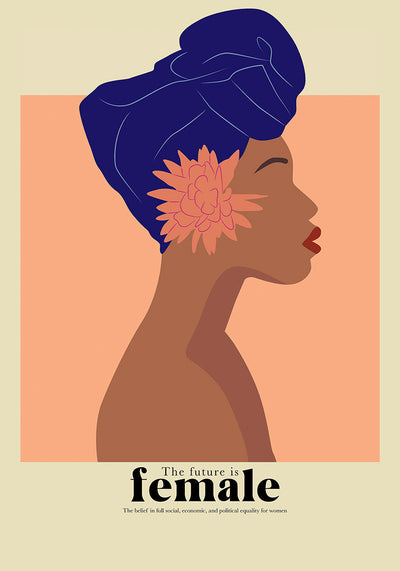 The future is female nr 5 – Art Poster | feministische Grafikillustration
