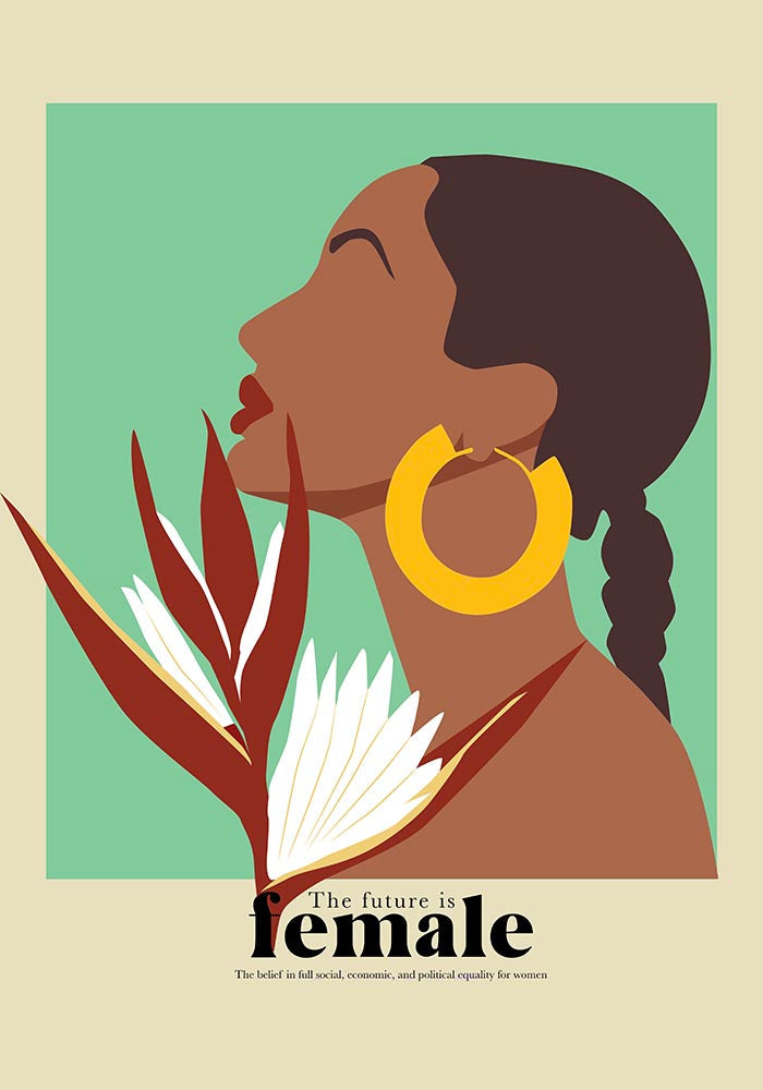 The future is female nr 7 – Art Poster | Kunstdruck Feministische Grafikillustration — Ansicht 4