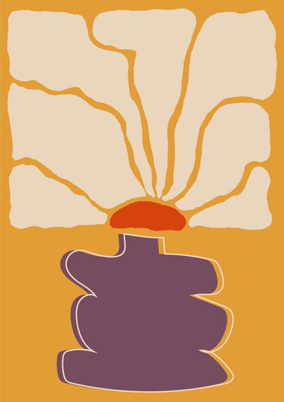 Big Sunflower in a Vase Art Poster – Patroa Studio, Art Print Berlin