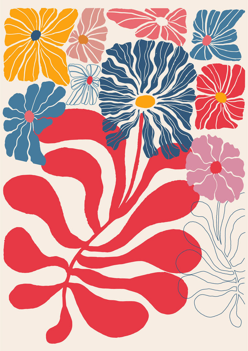 Flower Vibes Poster – Handgedruckt Berlin, UV-beständig — Ansicht 3