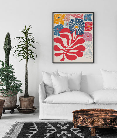 Flower Vibes Poster – Handgedruckt Berlin, UV-beständig