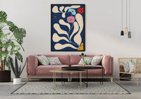 Funky Drops and Flowers Poster – Flower Motif Art Print — Ansicht 2