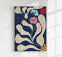 Funky Drops and Flowers Poster – Flower Motif Art Print