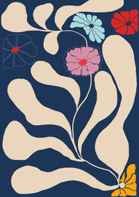 Funky Drops and Flowers Poster – Flower Motif Art Print — Ansicht 3