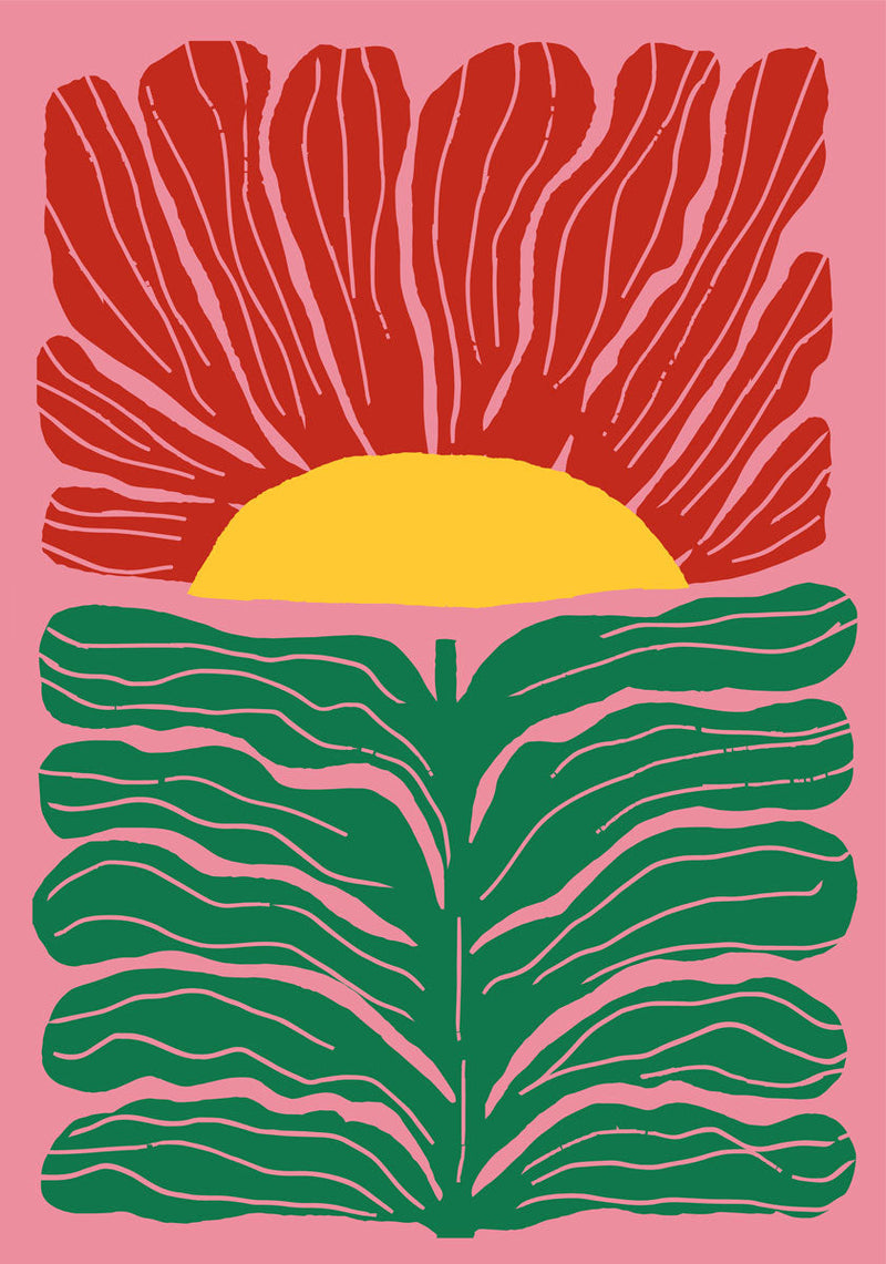 The Big Sun – Poster Patroa Studio Illustration Blüten — Ansicht 3