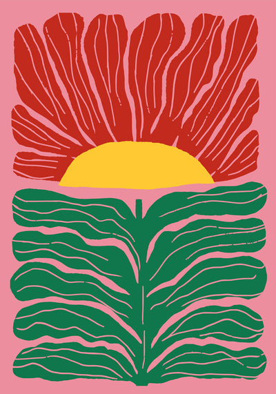 The Big Sun – Poster Matron Studio Illustration Blossoms