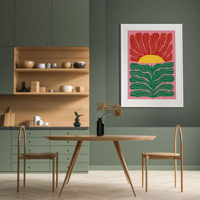 The Big Sun – Poster Matron Studio Illustration Blossoms