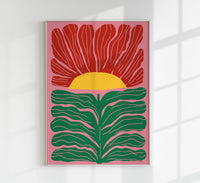 The Big Sun – Poster Patroa Studio Illustration Blüten — Ansicht 1