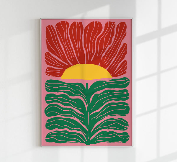 The Big Sun – Poster Matron Studio Illustration Blossoms
