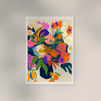 Colorful Flower Bouquet – Fine Art Print | Leuchtende Farben | Ausstellungsposter — Ansicht 3