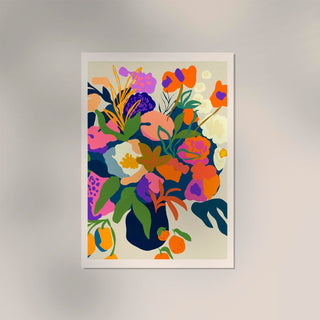 Colorful Flower Bouquet – Fine Art Print | Leuchtende Farben | Ausstellungsposter