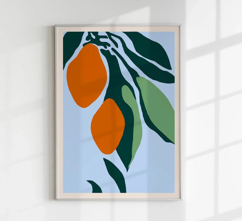 Mango Blues Art Print | Vibrant Wall Art | Handcrafted in Berlin — Patroa Studio