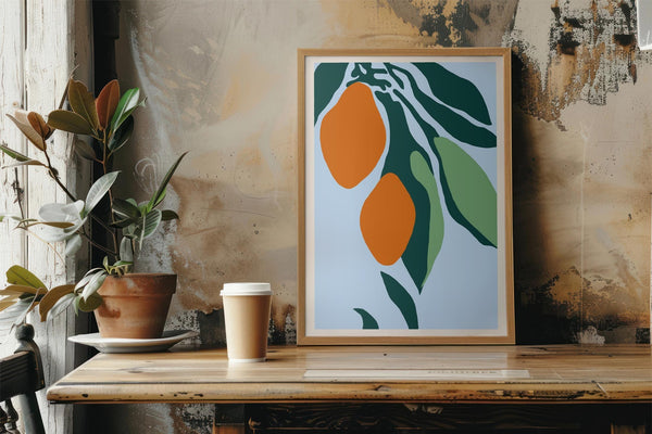 Mango Blues Art Print | Vibrant Wall Art | Handcrafted in Berlin