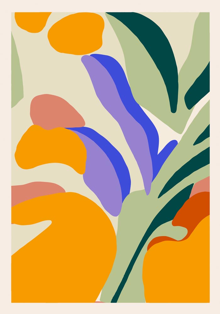Tropical Fluid Leafs – Fine Art Print UV-beständig modernes Design — Ansicht 4
