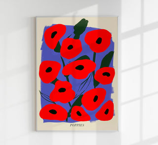 Poppies Flower – Fine Art Print | Florales Motiv | Lebendige Farbpracht