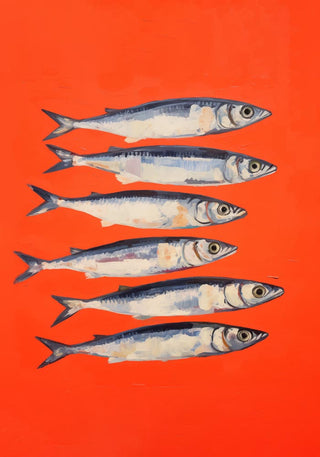 Anchovies in Red – Fine Art Print | UV-beständig | Premiumpapier