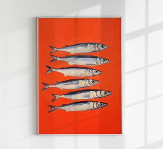 Anchovies in Red – Fine Art Print | UV-beständig | Premiumpapier