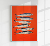 Anchovies in Red – Fine Art Print | UV-resistant | Premium paper — Ansicht 1