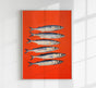 Anchovies in Red – Fine Art Print | UV-resistant | Premium paper