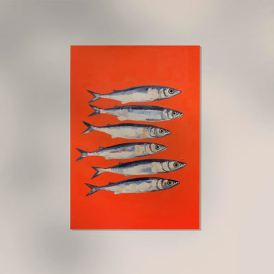 Anchovies in Red – Fine Art Print | UV-resistant | Premium paper